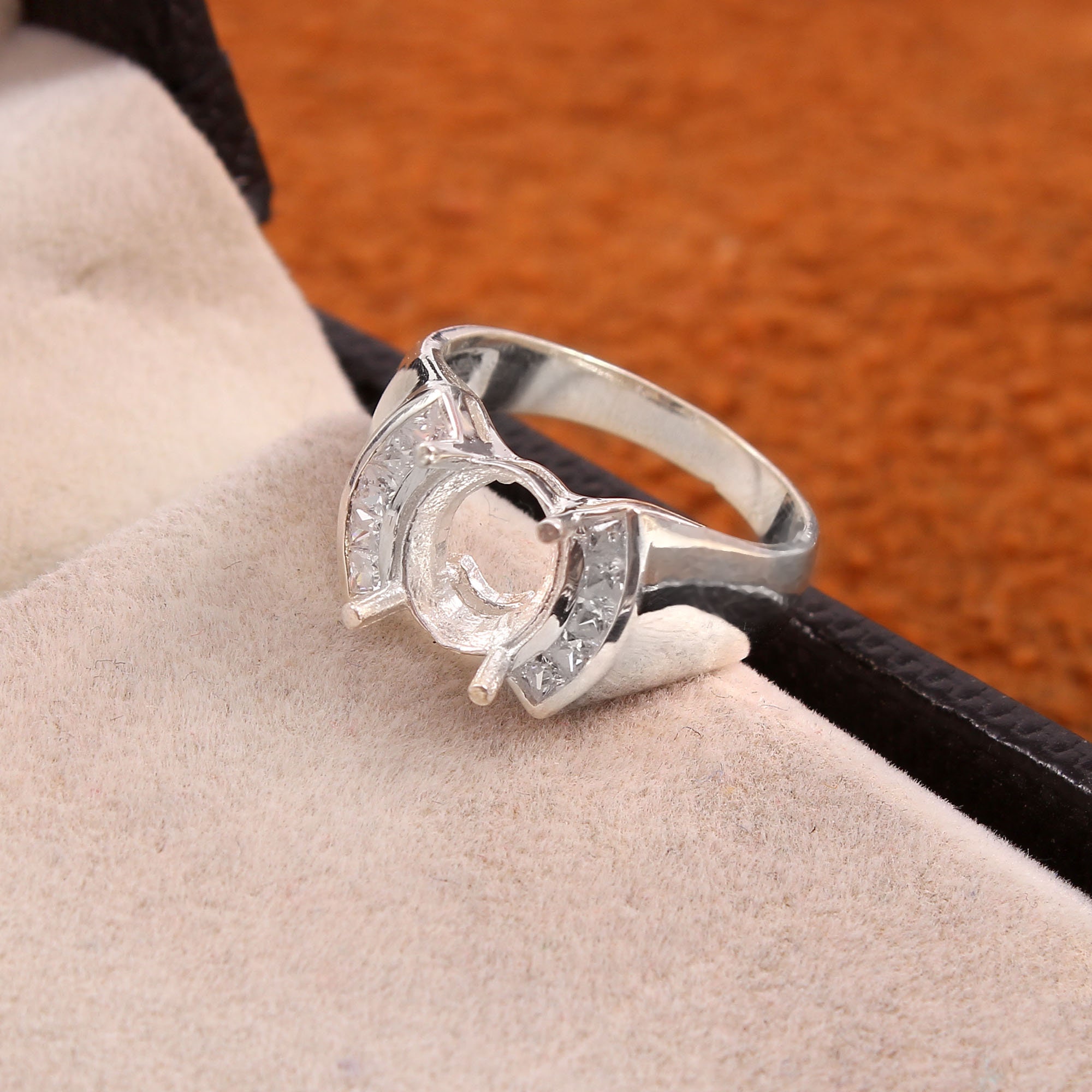 Semi Mount Ring Stone Setting Size 10X8 MM Oval Shape 925 Etsy UK