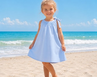 Mädchen Baumwoll Sommerkleid, Sommer Kleinkind Kleid, Strandkleid für Mädchen, süßes Baby Mädchen Outfit, leichtes Kinder Sommerkleid