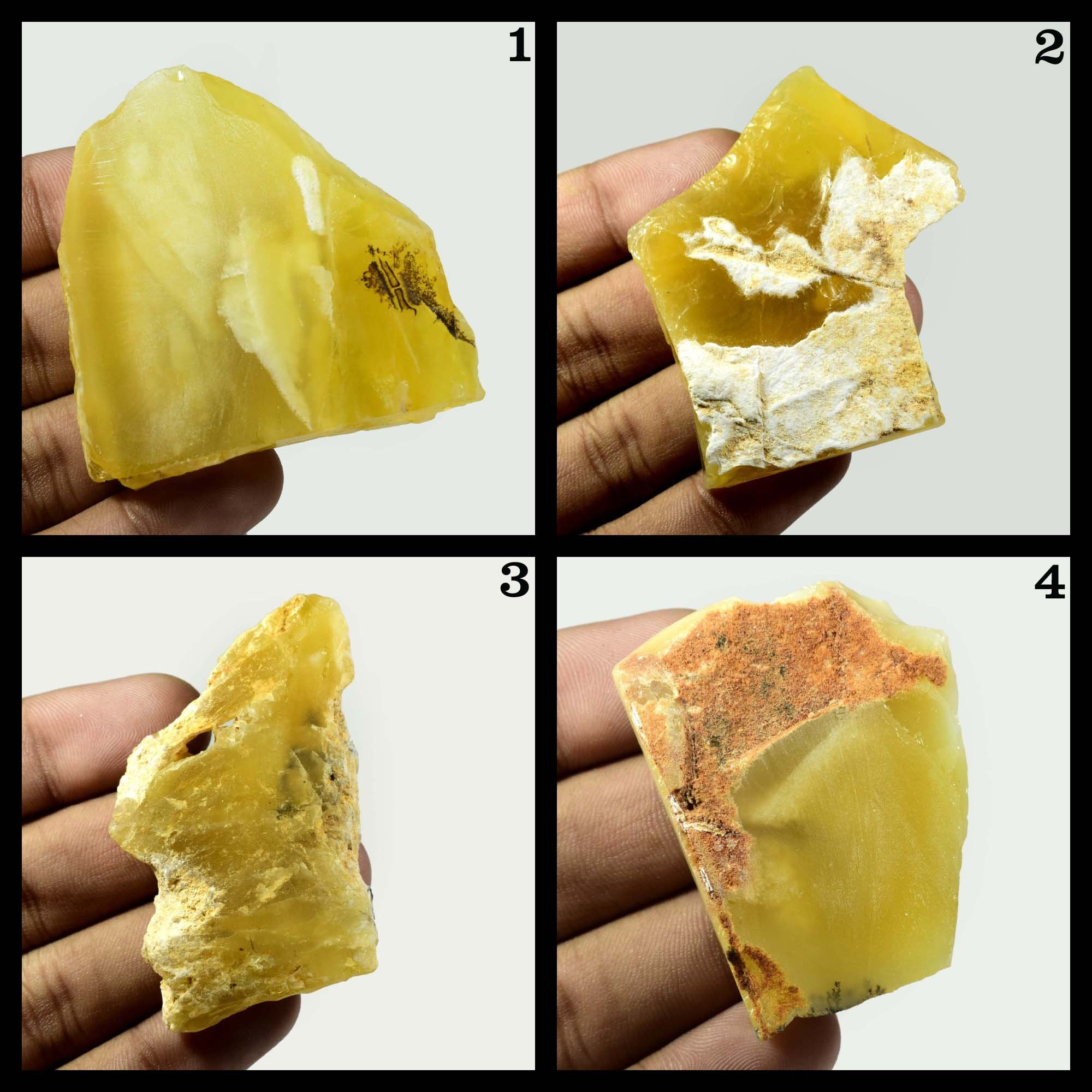 Natural Yellow Opal Slab Rough Gemstone Genuine Yellow Opal Etsy