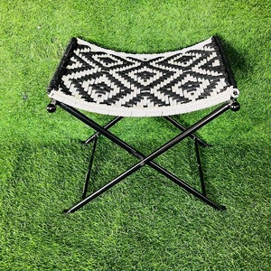 Indian Crafts Stylish X Folding Portable Stool with Comfort Seating, Leisure Folding Stool,HAND MADE