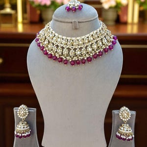 Kundan necklace, Kundan Jewellery,Kundan Choker, Kundan bridal necklace, Punjabi jewellery, bollywood jewellery,kundan jewelry set,Pearls
