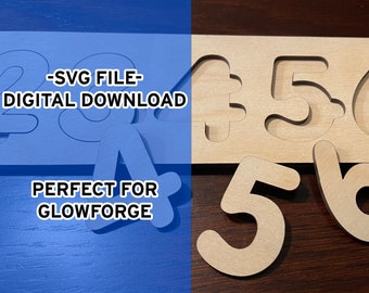 abstract puzzles online Number Puzzle SVG File- Perfect for Glowforge - SVG Digital Download