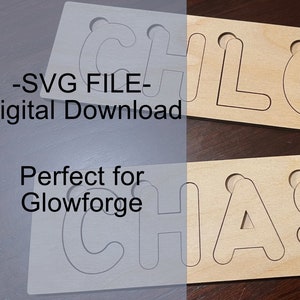 Name Puzzle SVG File- Perfect for Glowforge - SVG Digital Download