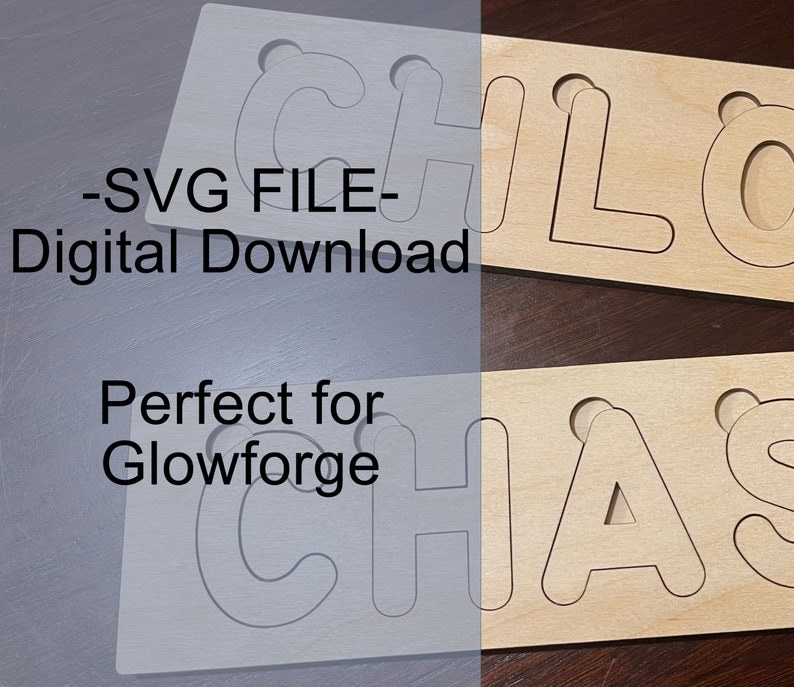 Name Puzzle SVG File- Perfect for Glowforge - SVG Digital Download 