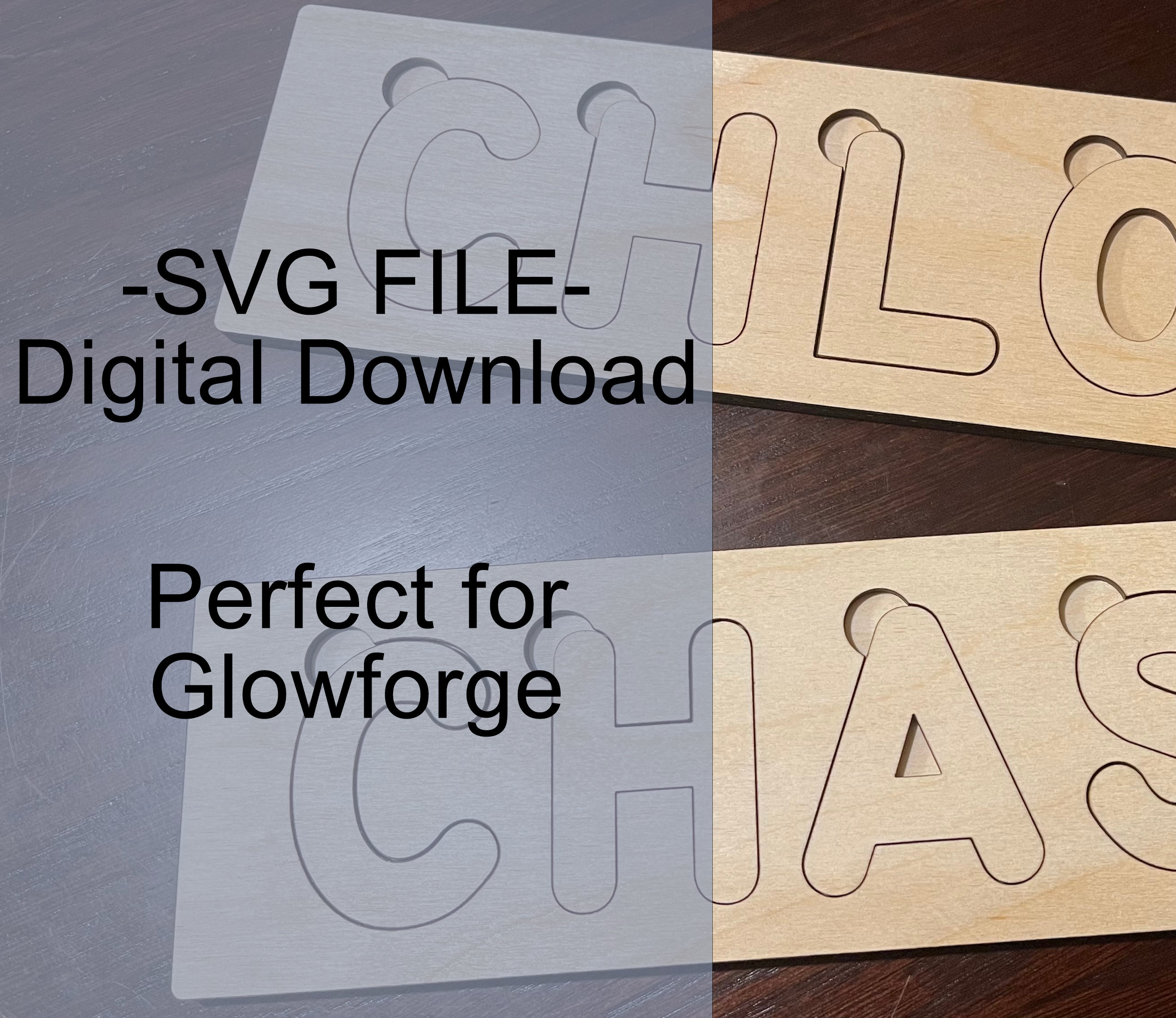 Name Puzzle SVG File Perfect for Glowforge SVG Digital Download - Etsy