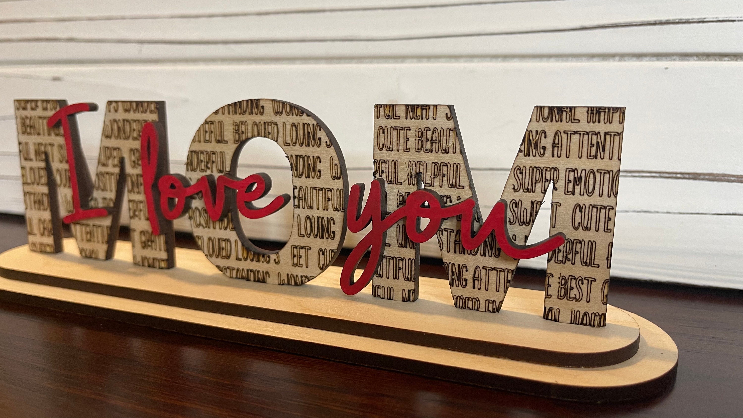 Mom Display I Love You Gift for Mom Gift for Her Mothers Etsy