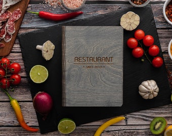 Menu holder A5 paper size / Restaurant menu folder / FREE PERSONALIZATION