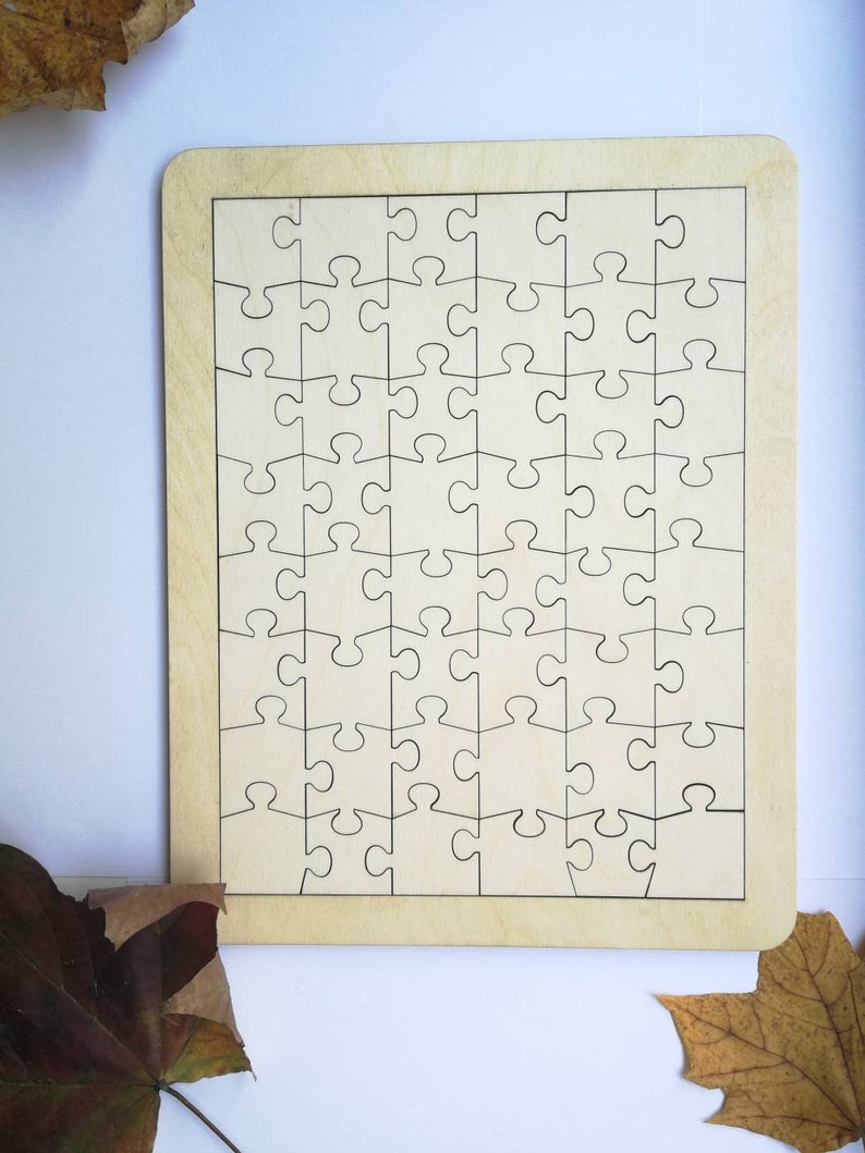 Blank Wooden Jigsaw Puzzle DIY Painting and Drawing Etsy Australia