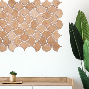 Wooden Wall Art Modern / Natural Wood Color Wall Art