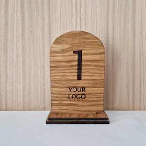 50 x Personalized table numbers