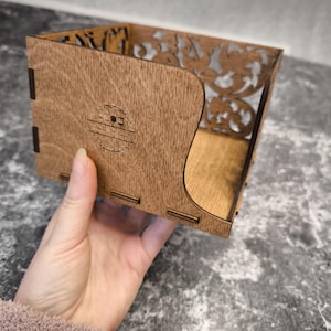 Porta tovaglioli in legno personalizzato/porta tovaglioli con il tuo logo o testo