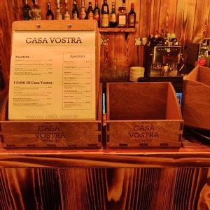 Caja personalizada para surtir sus porta menús