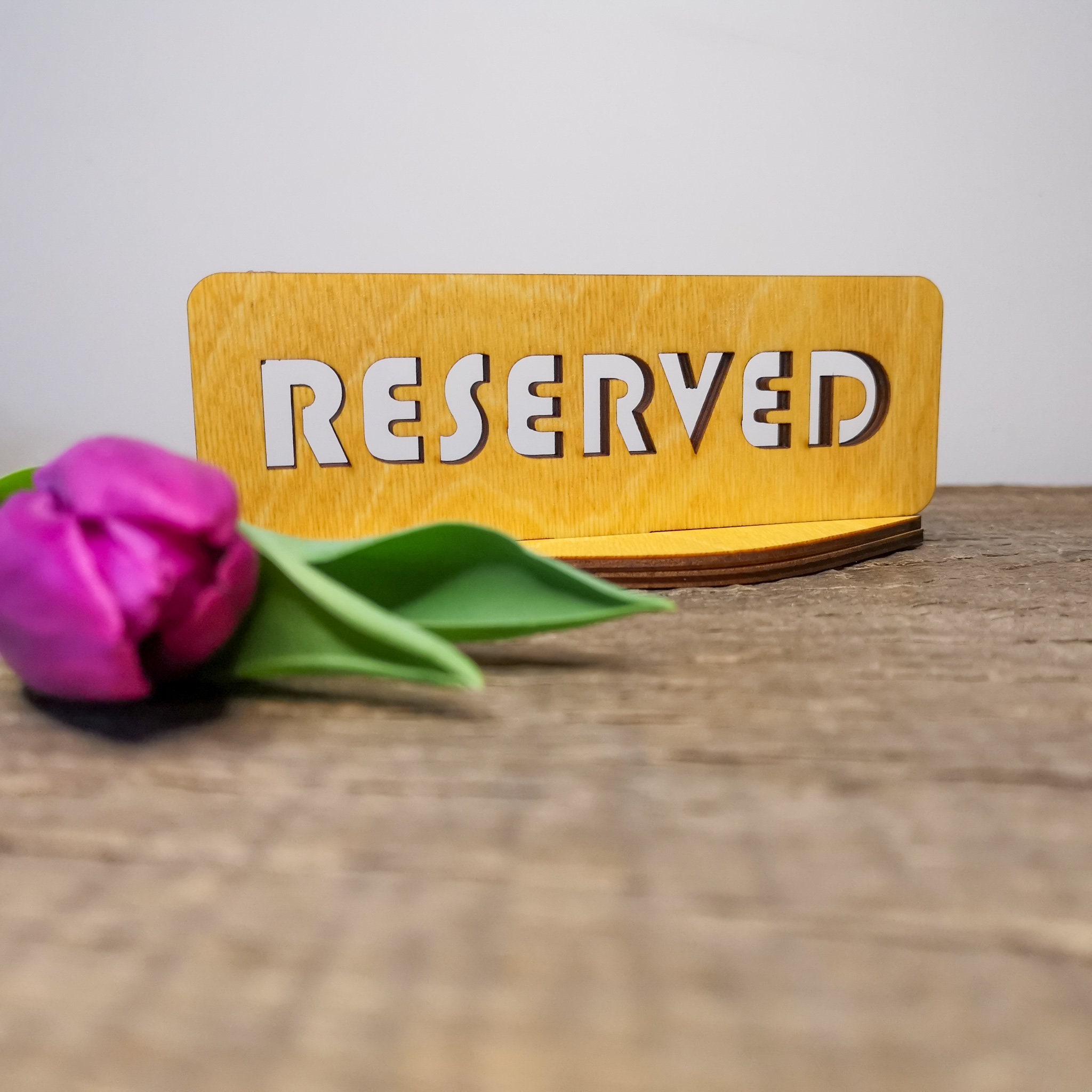 Reserved table sign / Wooden reserved sign for restaurants&bars