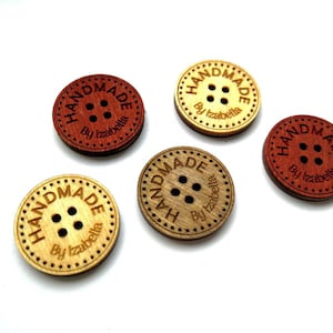 Wooden custom tags for handmadeitems / Set Of 30.