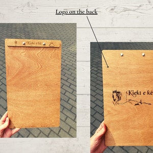 Menu holder / Custom menu cover / A4 paper size