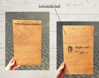 Menu holder / Custom menu cover / A4 paper size