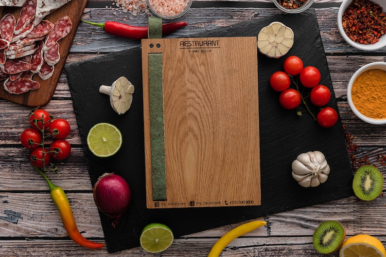 Luxurious Menu Holder / Paper Size A5 / High Quality Oak Wood Etsy