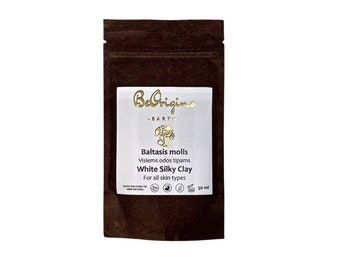White Silky Clay for all skin types 100g.
