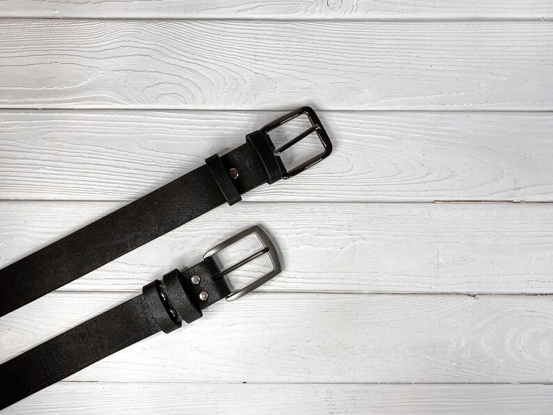 leather anniversary gift wide leather belt for men men/'s belt Step Mom gift 1 12/'/' wide Black Mens leather belt custom leather belt