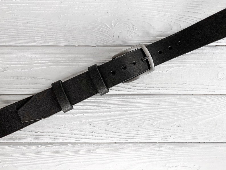 leather anniversary gift wide leather belt for men men/'s belt Step Mom gift 1 12/'/' wide Black Mens leather belt custom leather belt