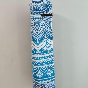 Handgemachte Yogamattentasche, Florale Yogamattentasche aus Indien, Yogamattentasche für Frauen, Mandala Yogamattentasche, Geschenk für Sie, Turnmattentasche, Turnbeutel
