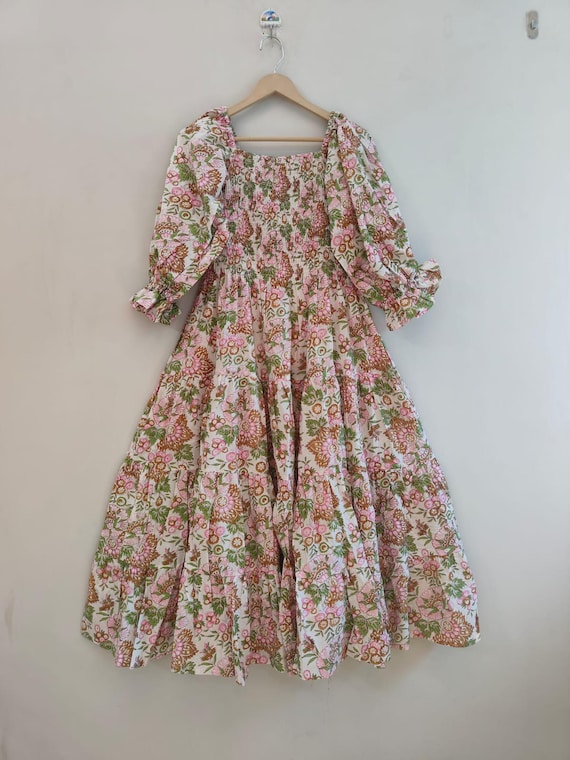 kyra midi dress Kyra | Midi Dress | Sumac - Boho Balloon Sleeve Gauze Cotton