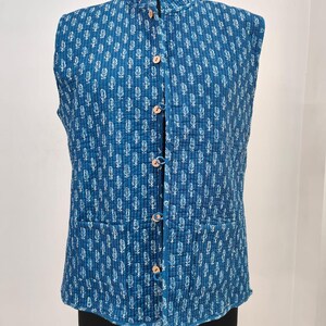 Cotton Women&#39;s Quilted Jacket, Block Printed Boho Style Quilted Handmade Jackets, Women Wear New Style Coat, Gift For Her Women or Girl Vest