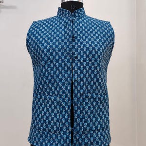 Cotton Women&#39;s Quilted Jacket, Block Printed Boho Style Quilted Handmade Jackets, Women Wear New Style Coat, Gift For Her Women or Girl Vest