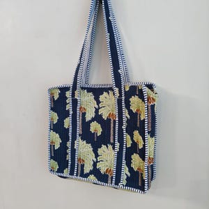 Sac fourre-tout imprimé en bloc, sac fourre-tout en coton, sac de marché, petit format (15 x 13), sac de voyage, sac à bandoulière, sacs cadeaux, sac d'emballage Nature Love Bag