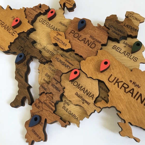 Sticker set, Geotag set, map decor, markers for travel map, wood map decor set, addons for wood map, special marks, travel map accesories