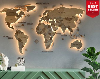 Terry Hoppmann 3d led world map customer order