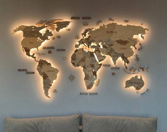 Download Led World Map Etsy