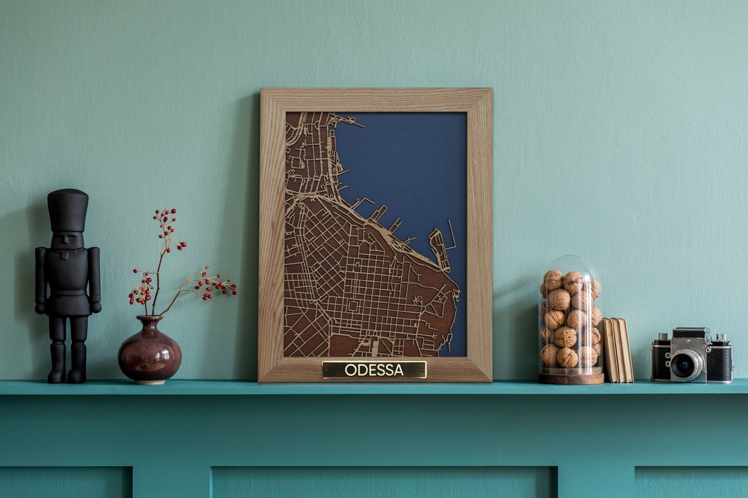 Wood City Map Housewarming Gift City Map Wall Art 5th Etsy