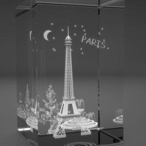 3D Glasquader Motiv: Eiffelturm von Paris Motiv 2 Bild 2