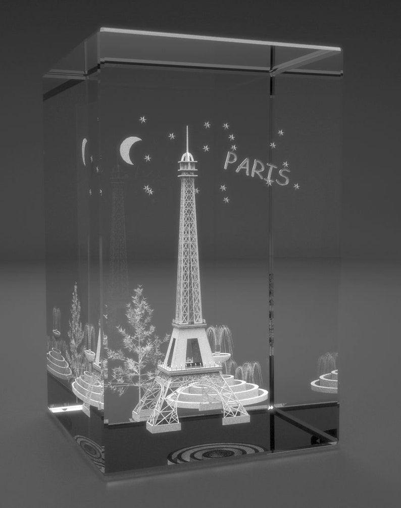 3D Glasquader Motiv: Eiffelturm von Paris Motiv 2 Bild 2