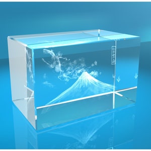 3D Glass Cuboid I Mount Fuji image 2