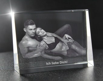 VIP-LASER 2D Flachglas Fotoframe selbststehend Querformat