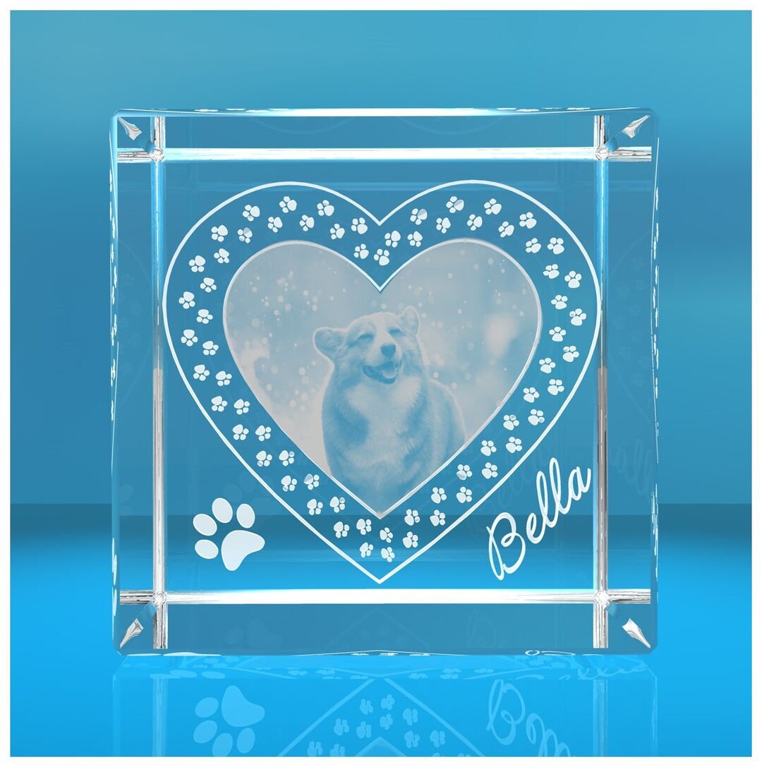 VIP-LASER I 2D I Glass Photo Crystal Cube I Engraving of