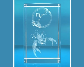 3D Glasquader I Sternzeichen PRO I Motiv: Skorpion