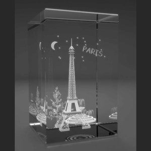 3D Glasquader Motiv: Eiffelturm von Paris Motiv 2 Bild 1