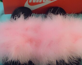 nike fluffy slides