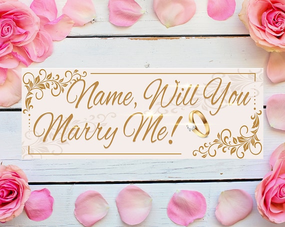 Will You Marry Me Banner Personalized Text Marriage Proposal | Etsy