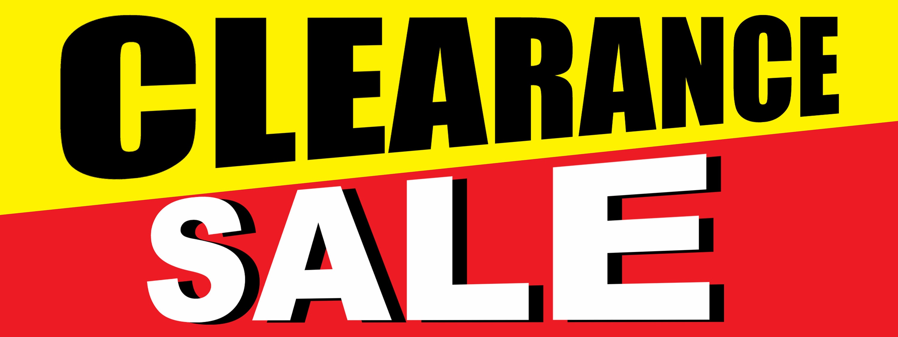 Clearance Sale Banner on Sale Sign Clearance Retail Sign