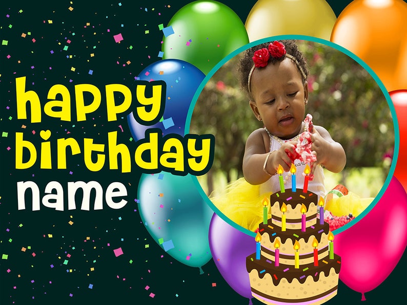 Happy Birthday Easel Stand Sign Personalize Kids Birthday Etsy