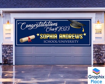 Graduation Banner 2024 Personalized Sign College Graduation Banner Class of 2024 Graduation Banner Outdoor Party Décor