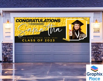 Class of 2023 Graduation Party Decorations, College and High School Decoration Banner, Personalized Graduation Banner, Graduation Backdrop