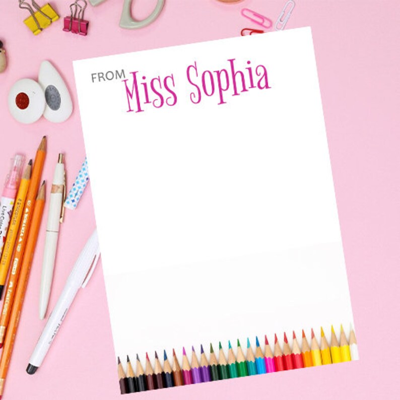 Personalized Notepad for Kids Kids Notepads Pen Pal Etsy