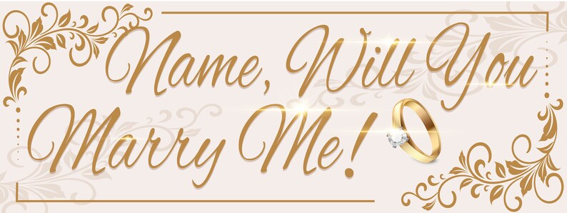 Will You Marry Me Banner Personalized Text Marriage Proposal - Etsy