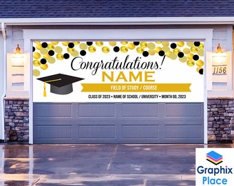 College Banner for Graduation | Congratulations Banner | Class of 2023 | Personalize College Banner | College Grad Banner 2023