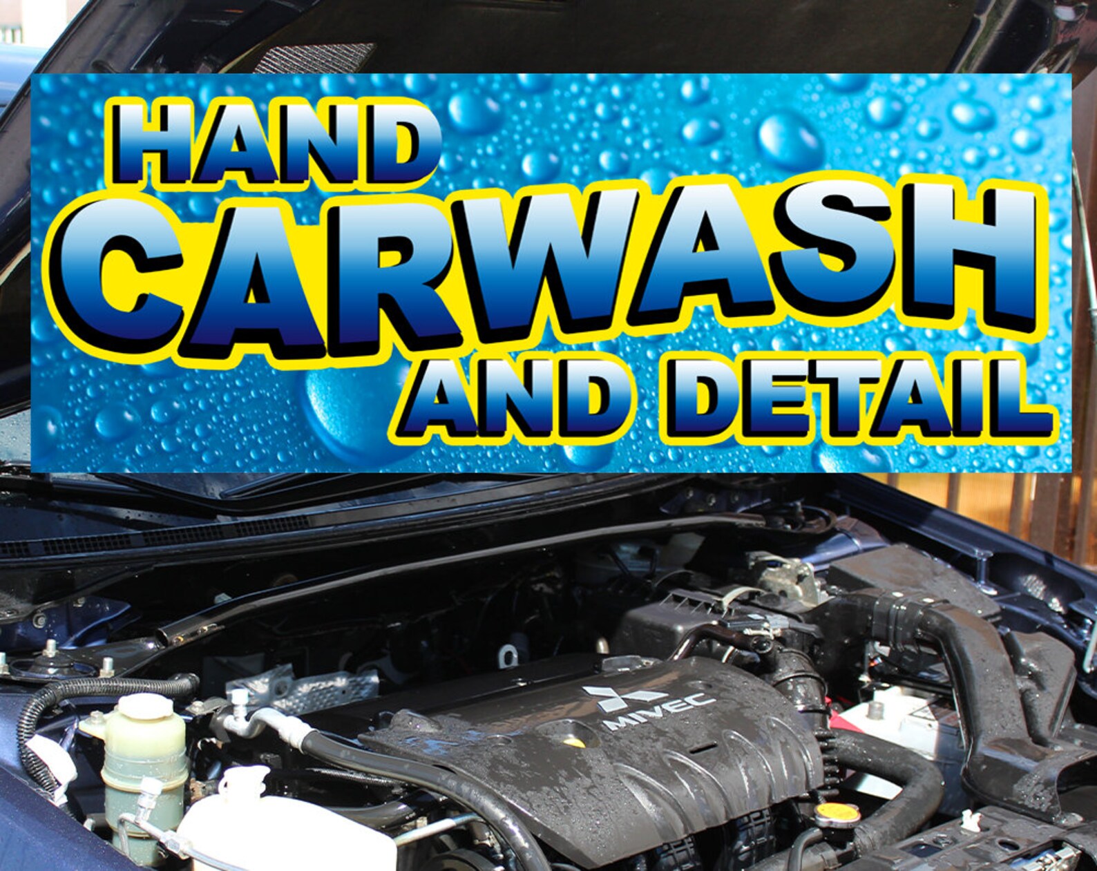 Hand Car Wash and Detailing Service Banner Car Wash Vinyl Etsy